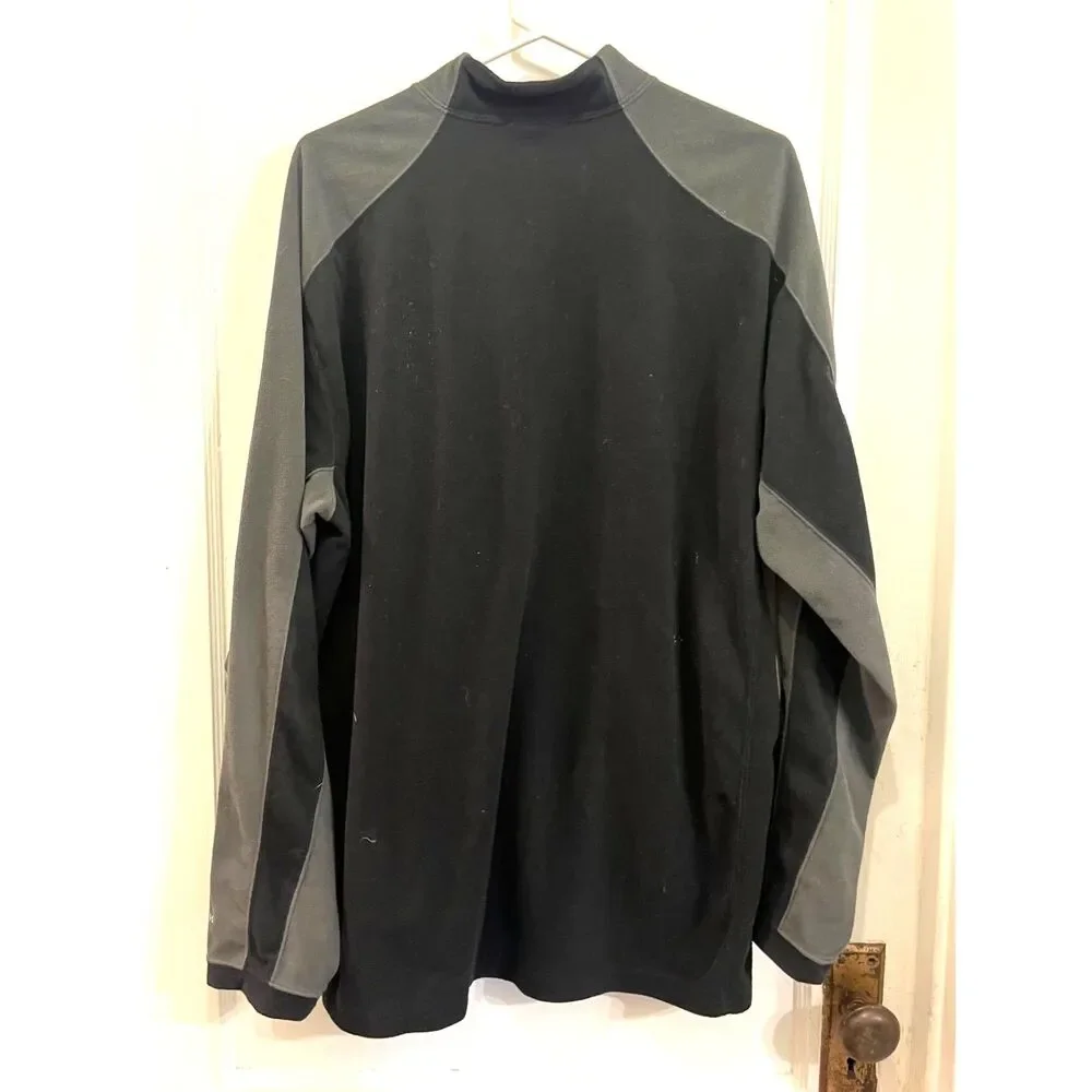 THE NORTH FACE Black Gray 1/4 Zip Up Active Hiking Jacket   Mens Size XL